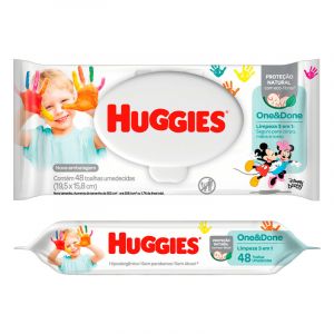 TOALHA UMEDECIDA HUGGIES ONE + DONE C/48