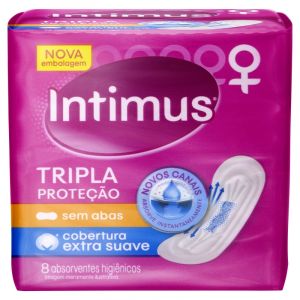 ABSORVENTE INTIMUS EXTERNO SUAVE SEM ABAS C/8