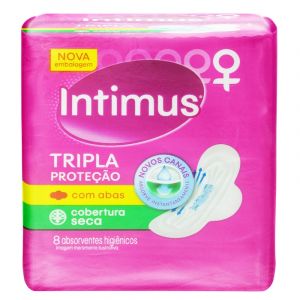 ABSORVENTE INTIMUS EXTERNO SECO COM ABAS C/8