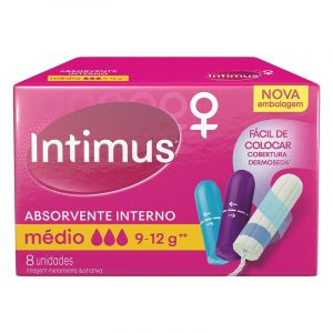 ABSORVENTE INTIMUS INTERNO MEDIO C/8 