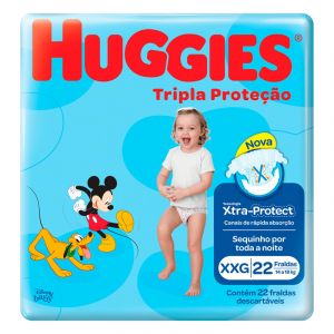 FRALDA HUGGIES TRIPLA JUMBO XXG C/22