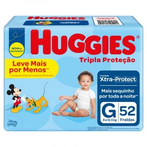 FRALDA HUGGIES TRIPLA MEGA + G C/52