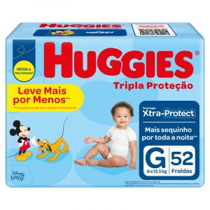 FRALDA HUGGIES TRIPLA MEGA + G C/52